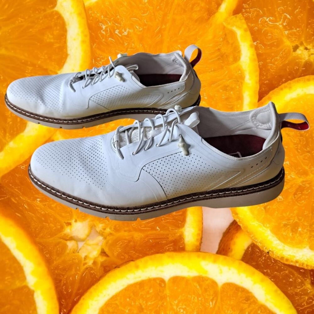 Stacy Adams Men's White Synchro Casual‎ Lace Up Elegant Sneaker Shoes Size 10